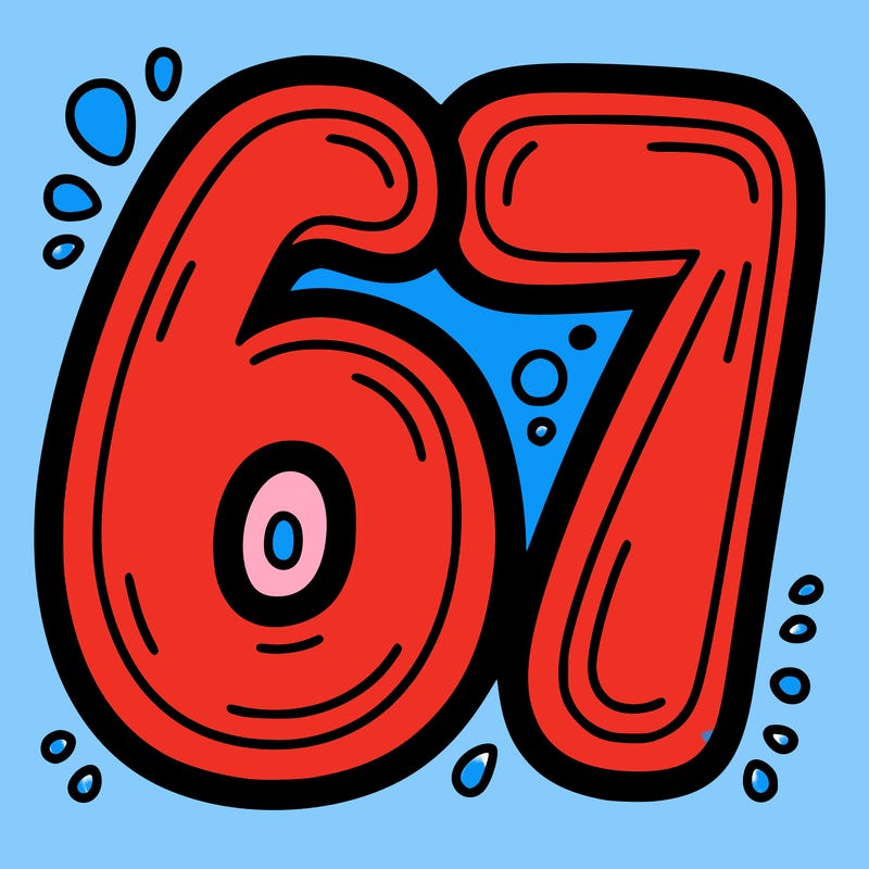the number 67