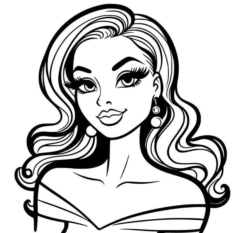 bold and clean: beautiful coquette woman