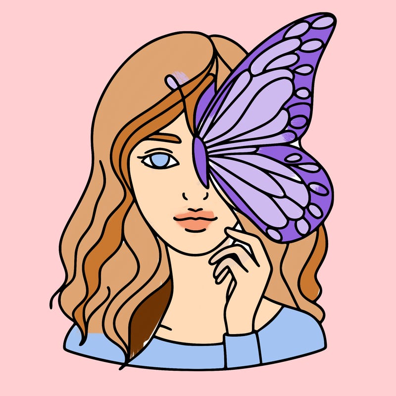 a women whose part butterfly