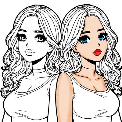 realistic twin sisters