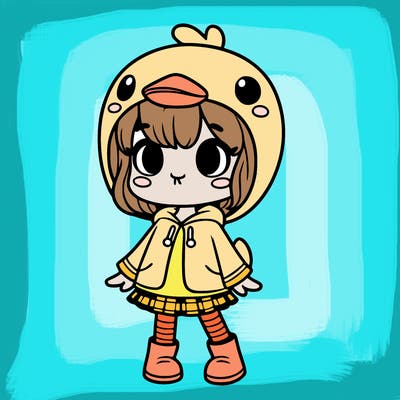 girl in duck costume