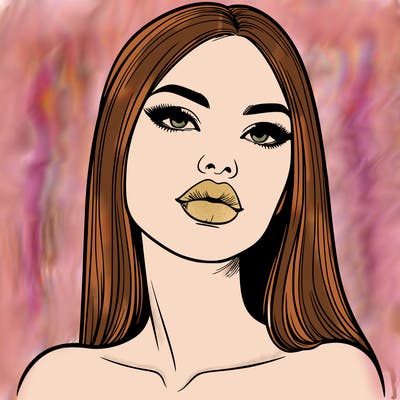 realistic woman with full lips