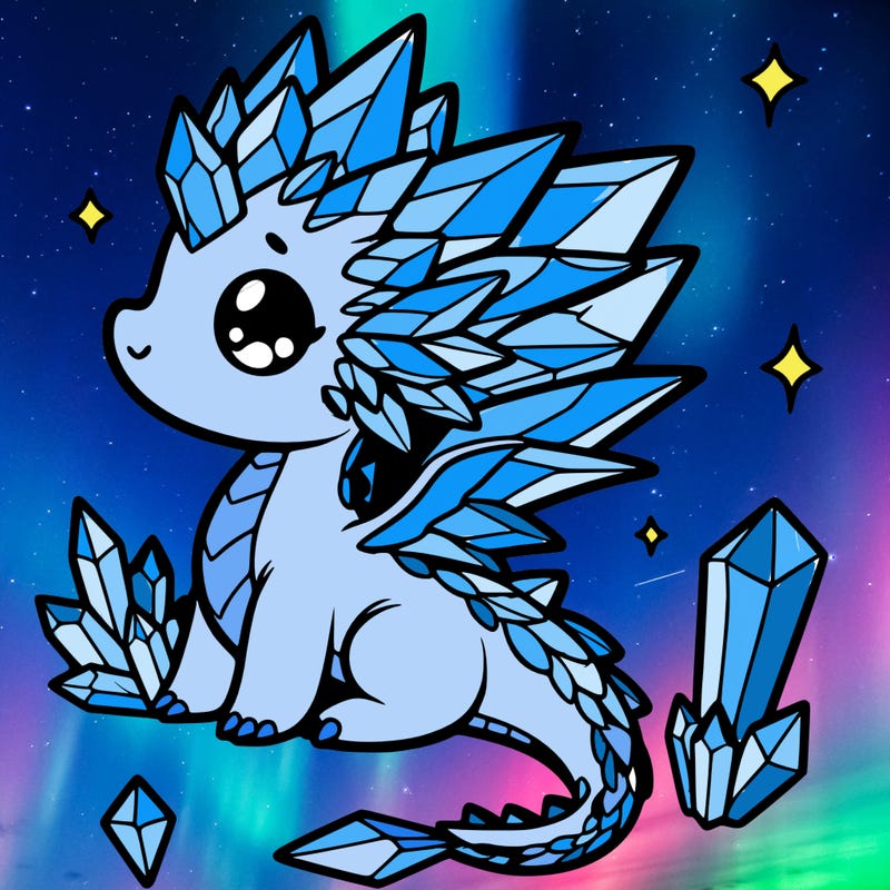 little cute crystal dragon
