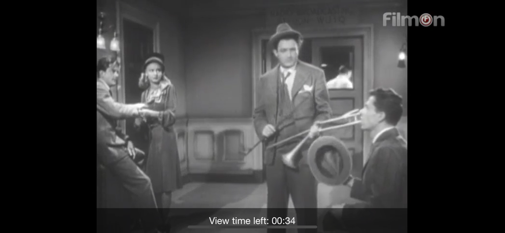 FilmOn Live Television - Streaming a black and white classic film on the FilmOn Live Television app.