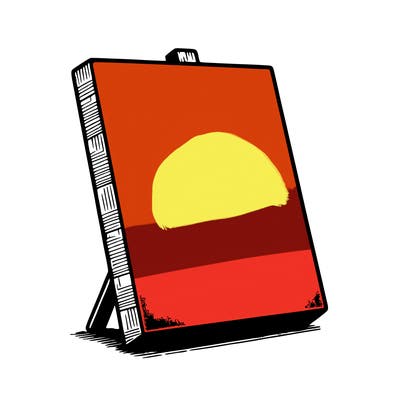 blank canvas realistic