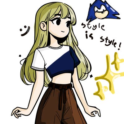 girl in a cute crop top