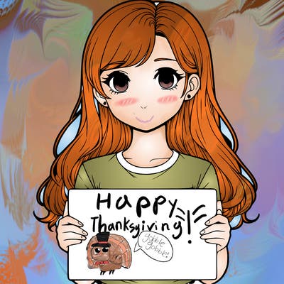 realistic girl holding a sign