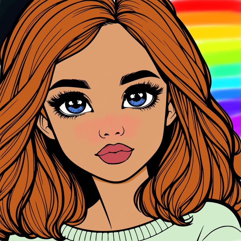 realistic girl whith cute eyes