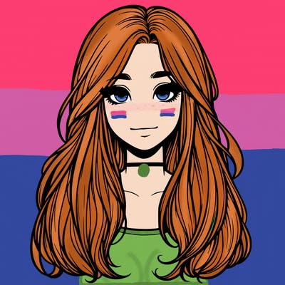 realistic girl with long hair