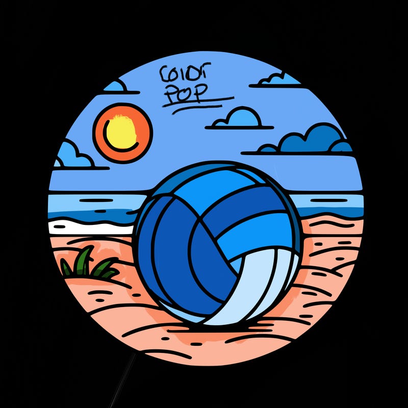 volleyball on a beach