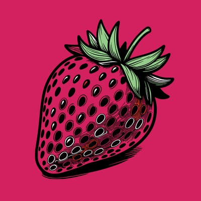 realstic strawberry