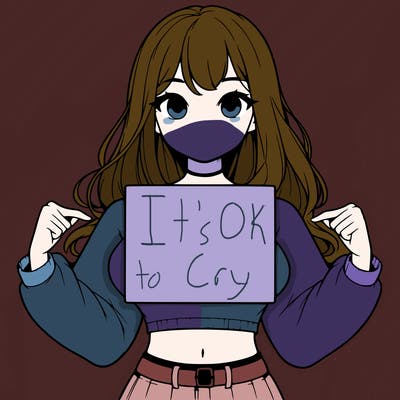 girl holding a blank sign in a long sleeve crop top