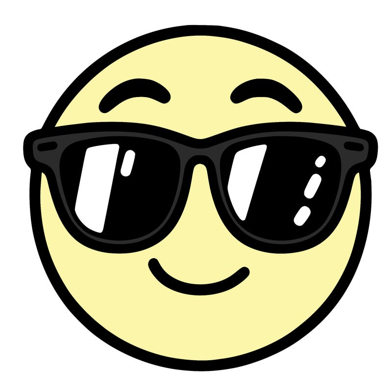 emoji with sunglasses