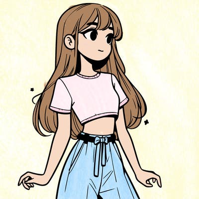 girl in a cute crop top