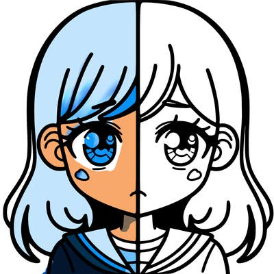 a split of a girl