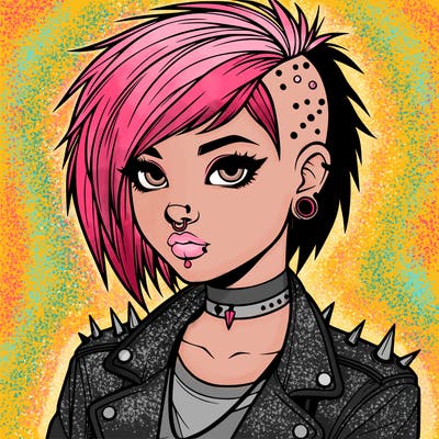 realistic punk girl