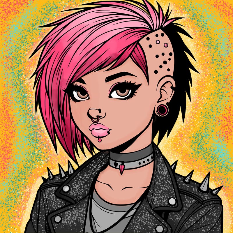 realistic punk girl