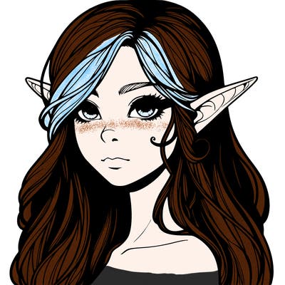 elf girl realistic dark fantasy