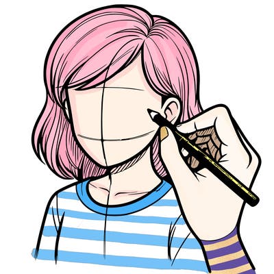 drawing a realistic person