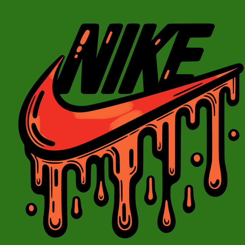 dripping nike logo