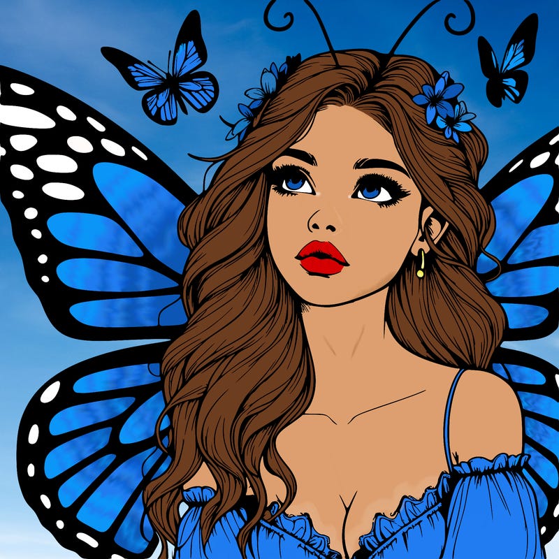 butterfly fairy realistic girl
