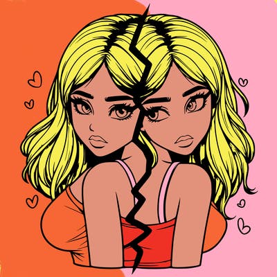 realistic girl split