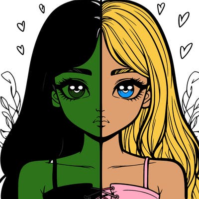 realistic girl split