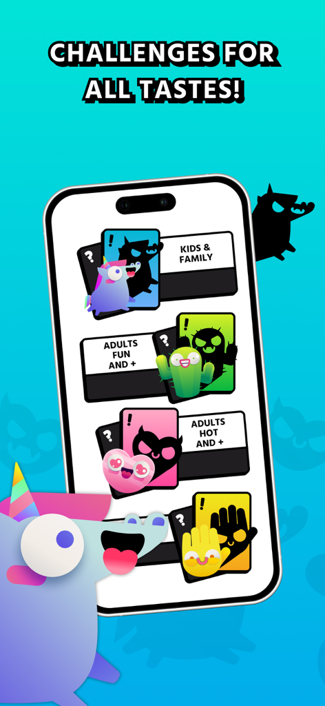 Truth or Dare Spiky game categories for kids and adults