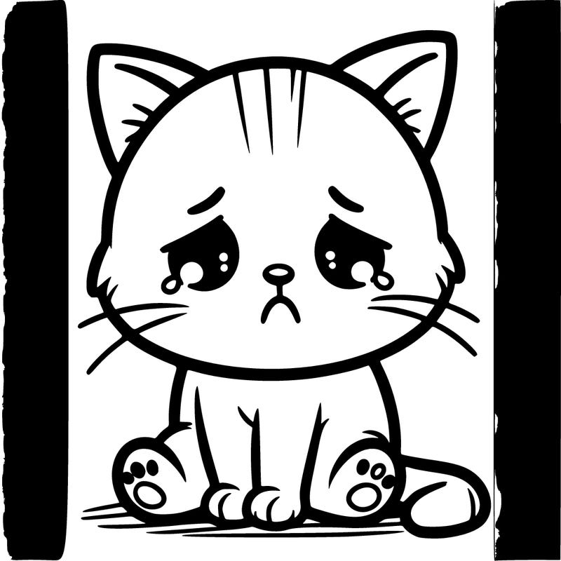 sad cat