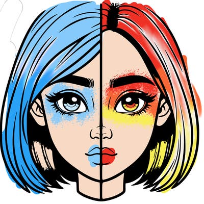 realistic girl split