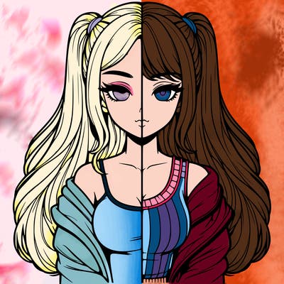 realistic girl split