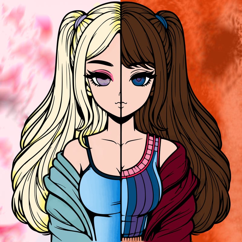 realistic girl split