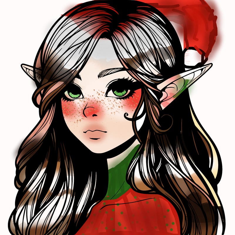 elf girl realistic dark fantasy