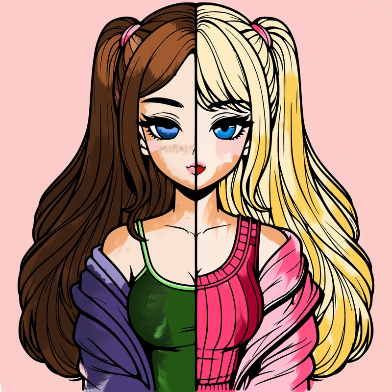 realistic girl split