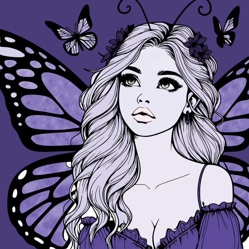 butterfly fairy realistic girl