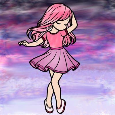 girl dancing  realistic