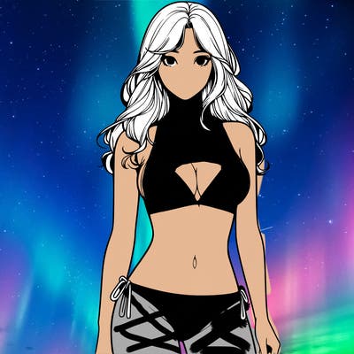 realistic girl with a revealing swimsuit