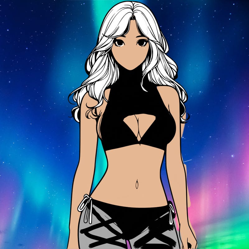 realistic girl with a revealing swimsuit