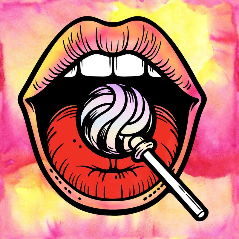 mouth with lollipop