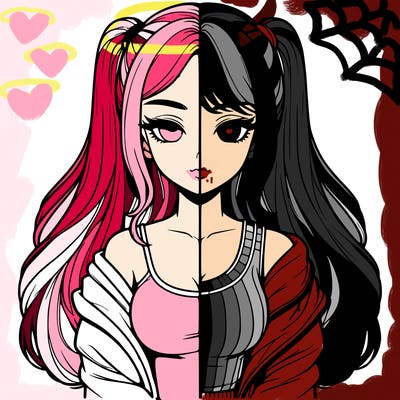 realistic girl split