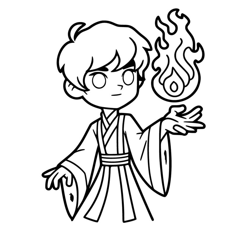 aang from avatar, the last airbender firebending