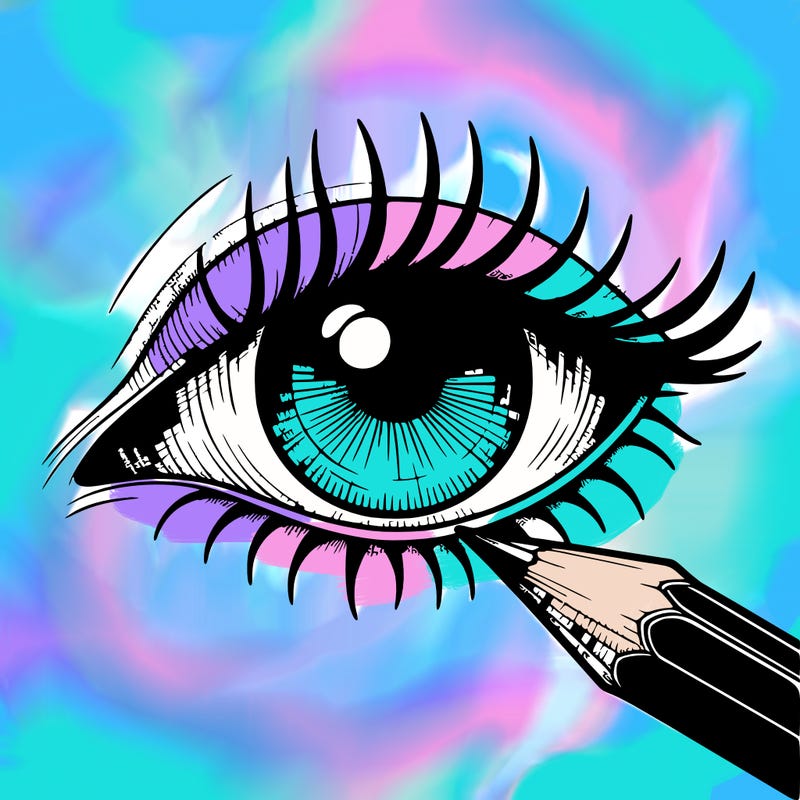 eye drawing pencil