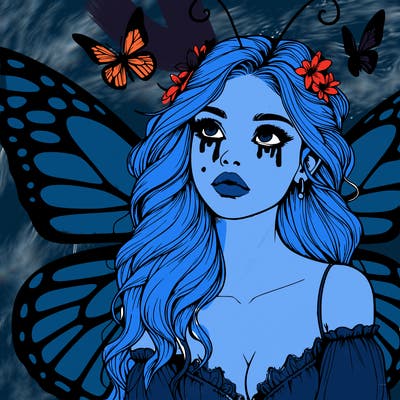 butterfly fairy realistic girl