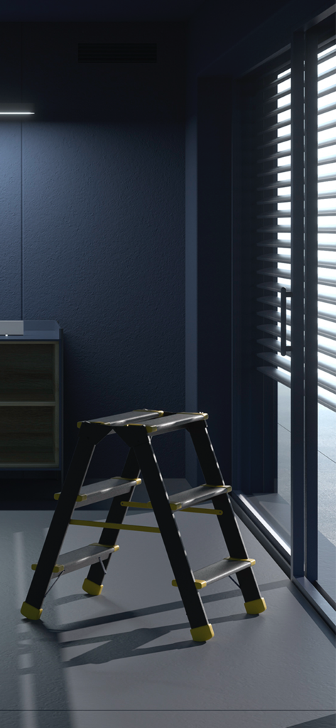 TaHoma pro by Somfy - Scala professionale in una stanza con tapparelle motorizzate che rappresentano un sito di installazione di smart home