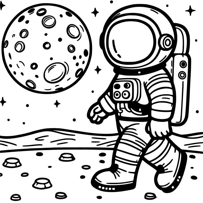 an astronaut on the moon in space