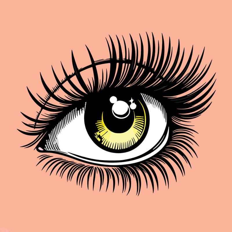 realistic eye long eylashes