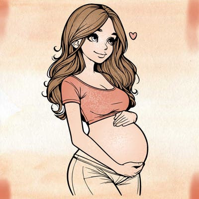 realistic pregnant girl