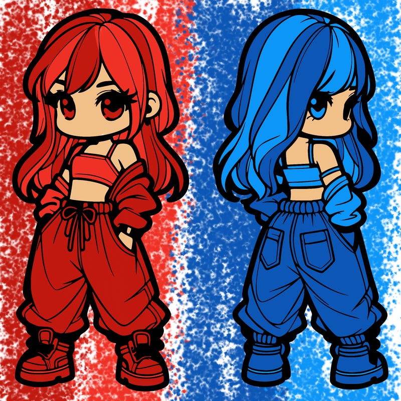 girl in crop top and baggy pants