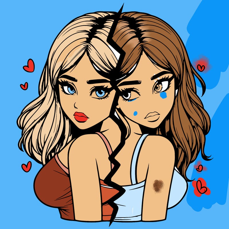 realistic girl split