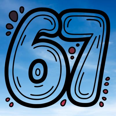 the number 67